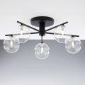 Jupiter 2046 - Felületre szerelhető csillár PRATO 5xG9/10W/230V fekete/átlátszó