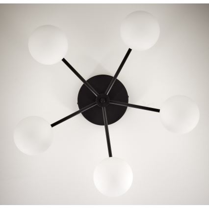 Jupiter 2049 - Felületre szerelhető csillár PRATO 5xG9/14W/230V fekete/fehér