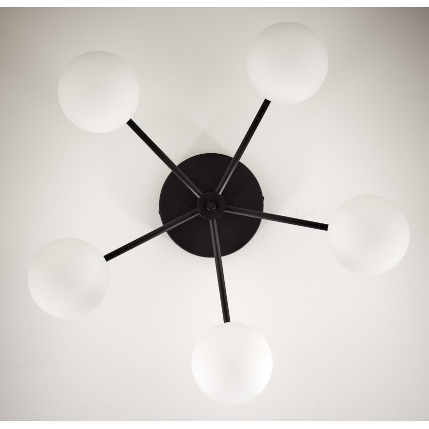 Jupiter 2049 - Felületre szerelhető csillár PRATO 5xG9/14W/230V fekete/fehér