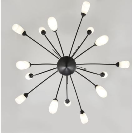 Jupiter 2057 - Láncos csillár GLORIOSA 15xG9/14W/230V fekete