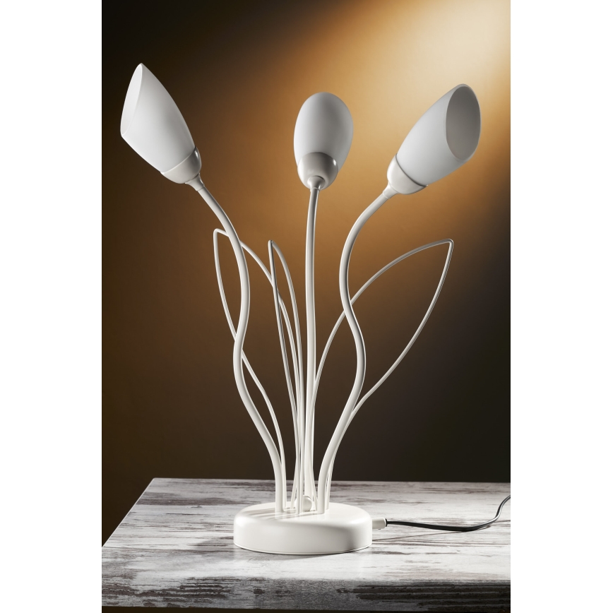 Jupiter 2060 - Asztali lámpa GLORIOSA 3xG9/14W/230V krémszínű