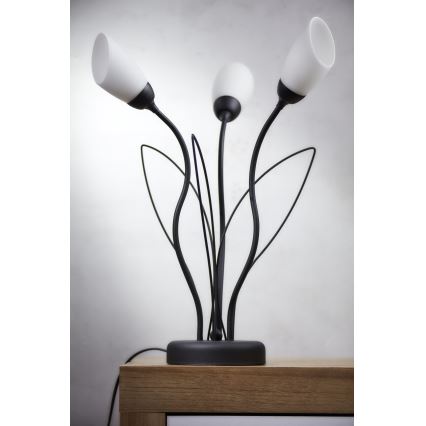 Jupiter 2065 - Asztali lámpa GLORIOSA 3xG9/14W/230V fekete