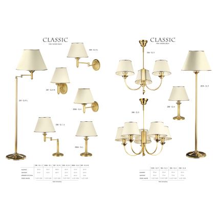 Jupiter 208 - CL K L - Fali lámpa CLASSIC 1xE27/60W/230V