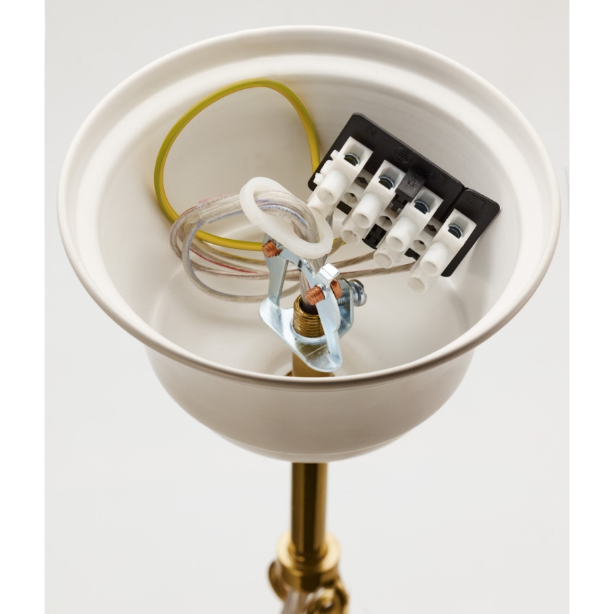 Jupiter 2084 - láncos csillár SAMBA 5xE27/15W/230V fehér/arany