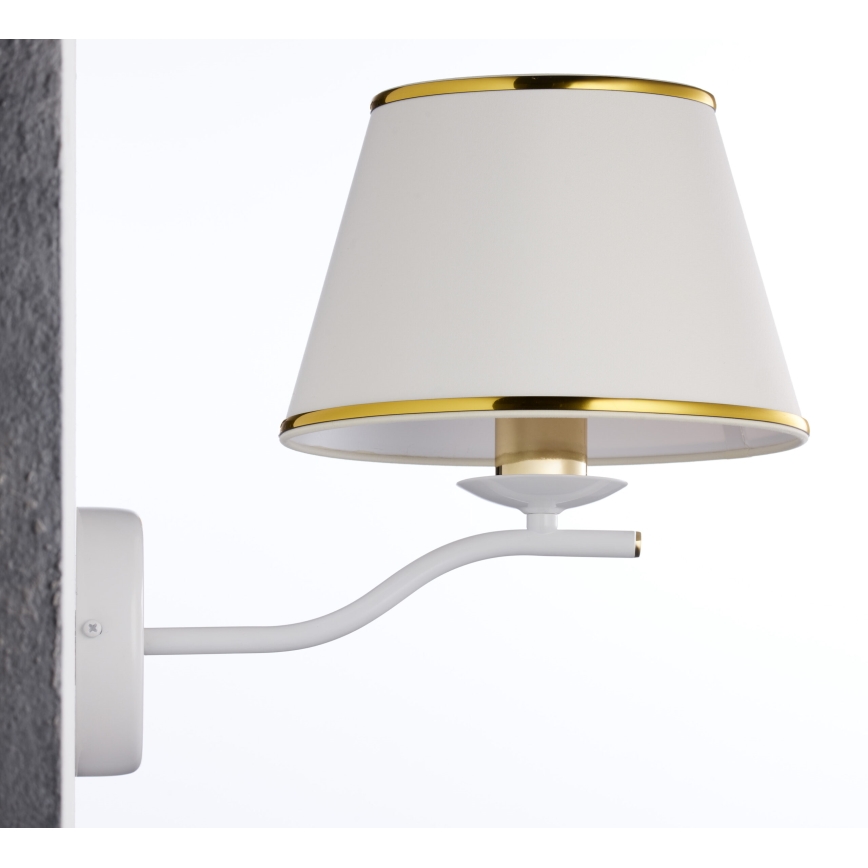 Jupiter 2086 - SAMBA fali lámpa 1xE27/15W/230V fehér/arany