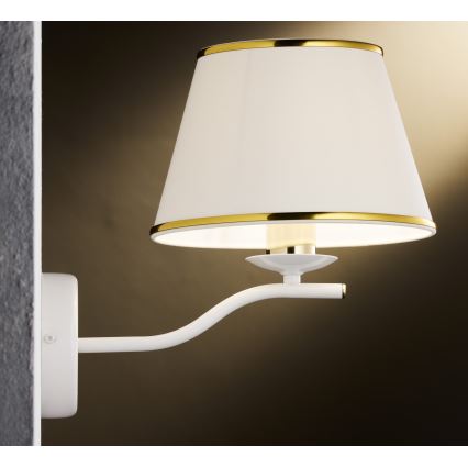 Jupiter 2086 - SAMBA fali lámpa 1xE27/15W/230V fehér/arany