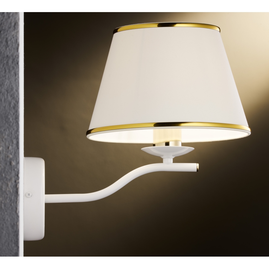 Jupiter 2086 - SAMBA fali lámpa 1xE27/15W/230V fehér/arany