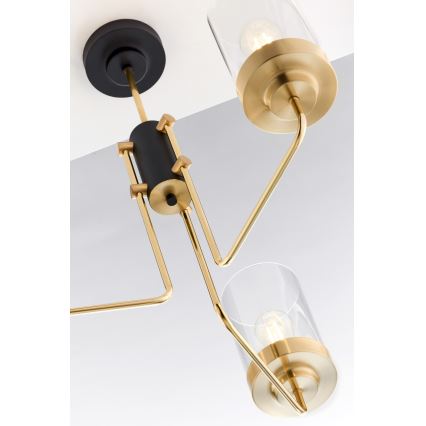 Jupiter 2087 - RAMIREZ rúdra szerelt csillár 3xE27/15W/230V arany/fekete