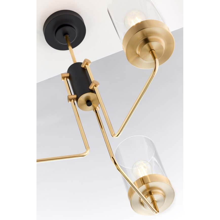 Jupiter 2087 - RAMIREZ rúdra szerelt csillár 3xE27/15W/230V arany/fekete