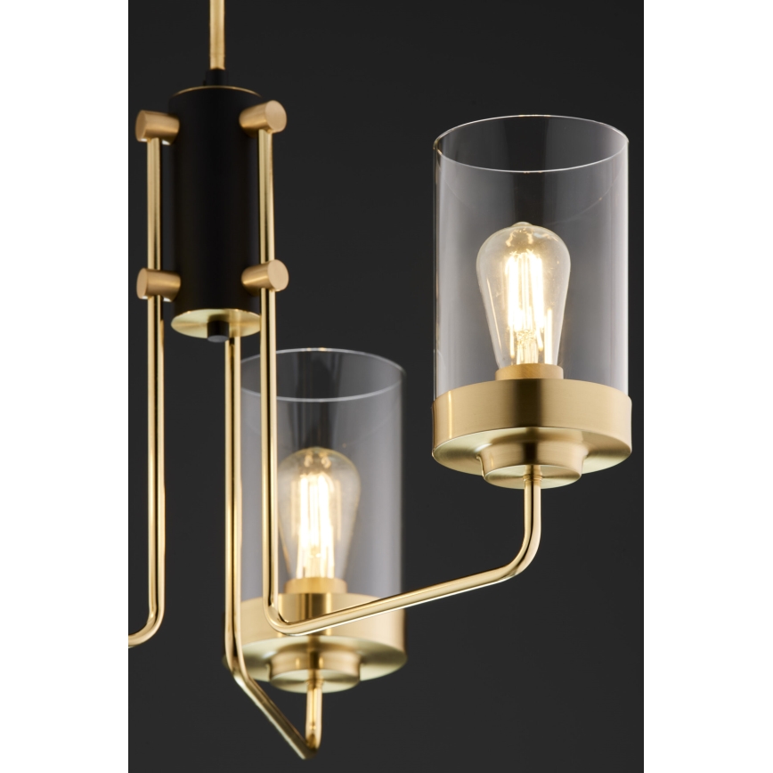 Jupiter 2087 - RAMIREZ rúdra szerelt csillár 3xE27/15W/230V arany/fekete