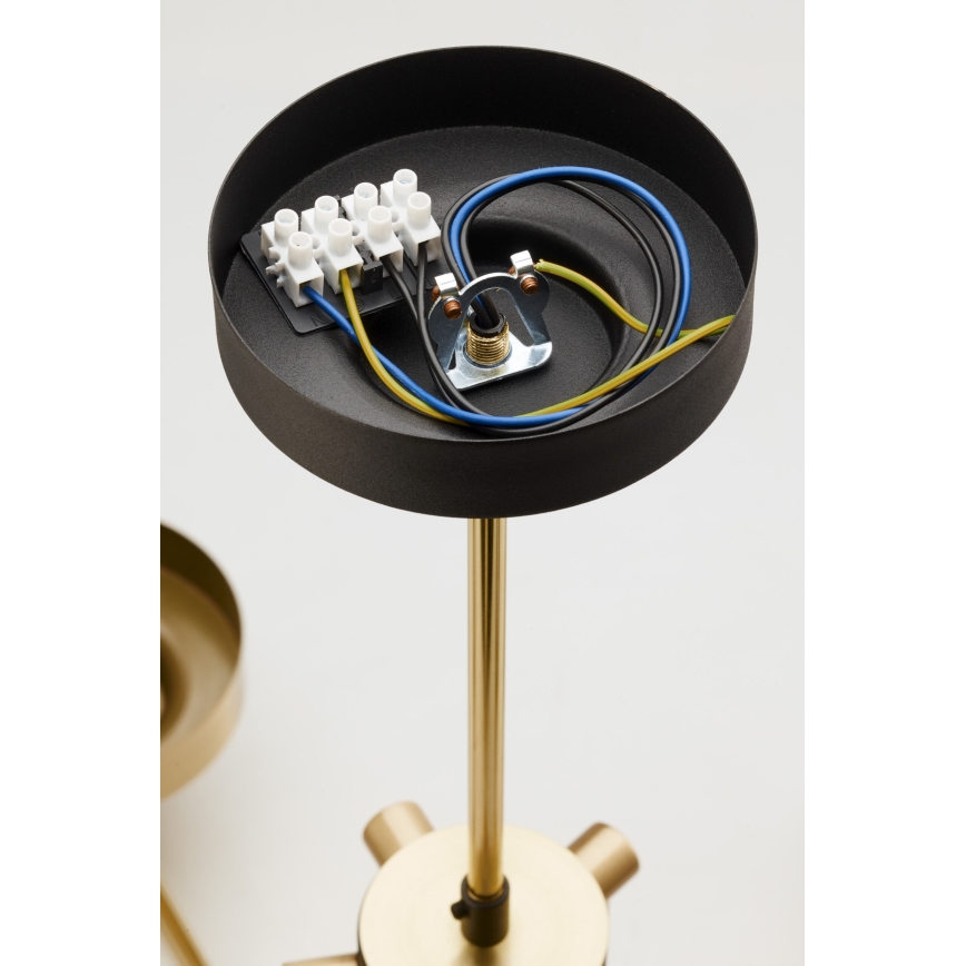 Jupiter 2087 - RAMIREZ rúdra szerelt csillár 3xE27/15W/230V arany/fekete