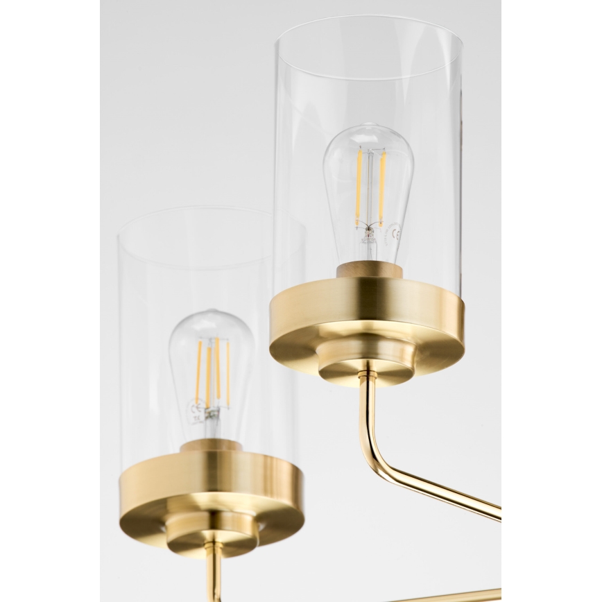 Jupiter 2088 - Rúdos csillár RAMIREZ 5xE27/15W/230V arany/fekete