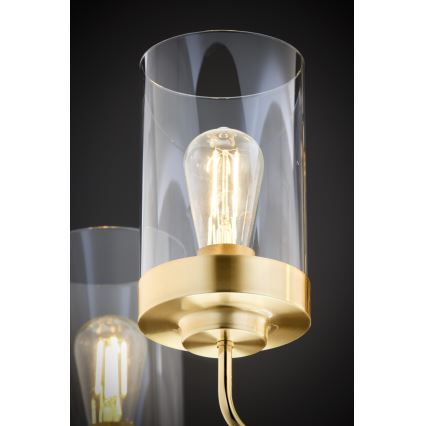 Jupiter 2088 - Rúdos csillár RAMIREZ 5xE27/15W/230V arany/fekete