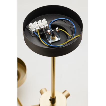 Jupiter 2088 - Rúdos csillár RAMIREZ 5xE27/15W/230V arany/fekete