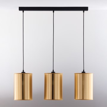 Jupiter 2092 - CORTINA zsinóros csillár 3xE27/15W/230V arany/fekete