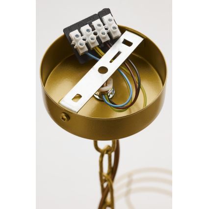 Jupiter 2095 - Láncos csillár ARTHUR 6xE27/15W/230V kék/arany