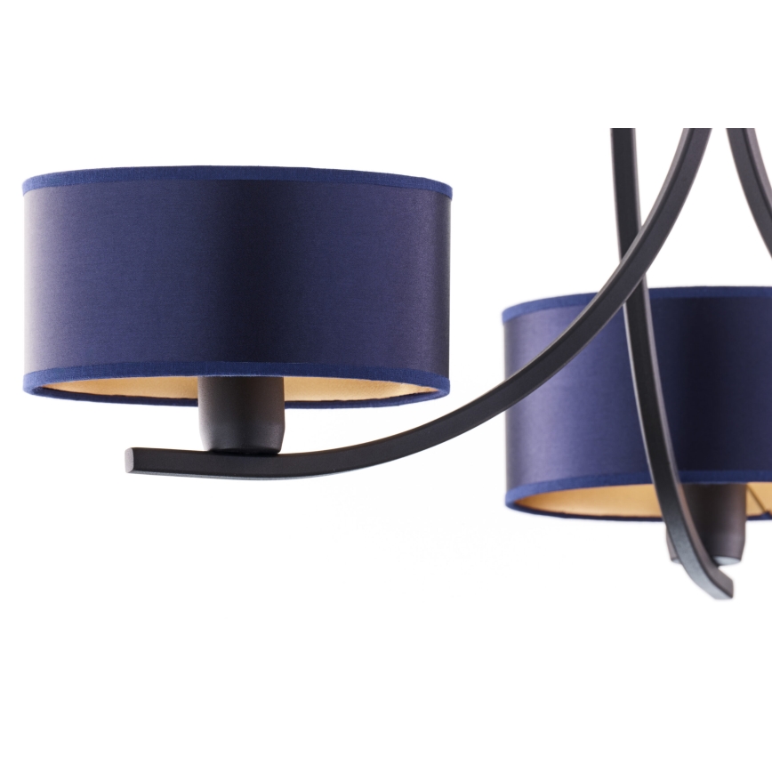 Jupiter 2099 - láncos csillár ARTHUR 3xE27/15W/230V kék/fekete