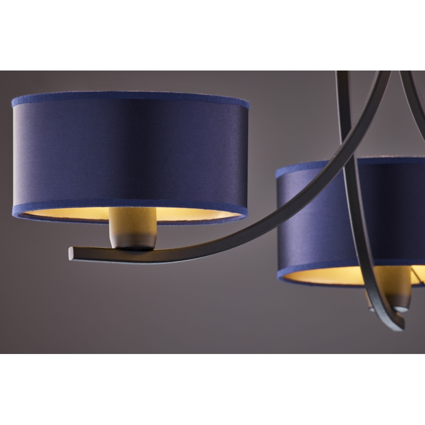 Jupiter 2099 - láncos csillár ARTHUR 3xE27/15W/230V kék/fekete