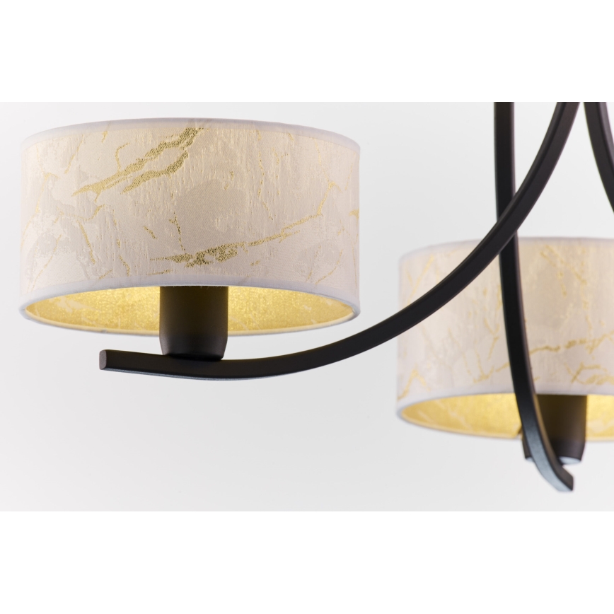 Jupiter 2103 - ARTHUR láncos csillár 3xE27/15W/230V fehér/fekete/márvány dekor