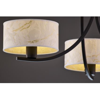 Jupiter 2103 - ARTHUR láncos csillár 3xE27/15W/230V fehér/fekete/márvány dekor