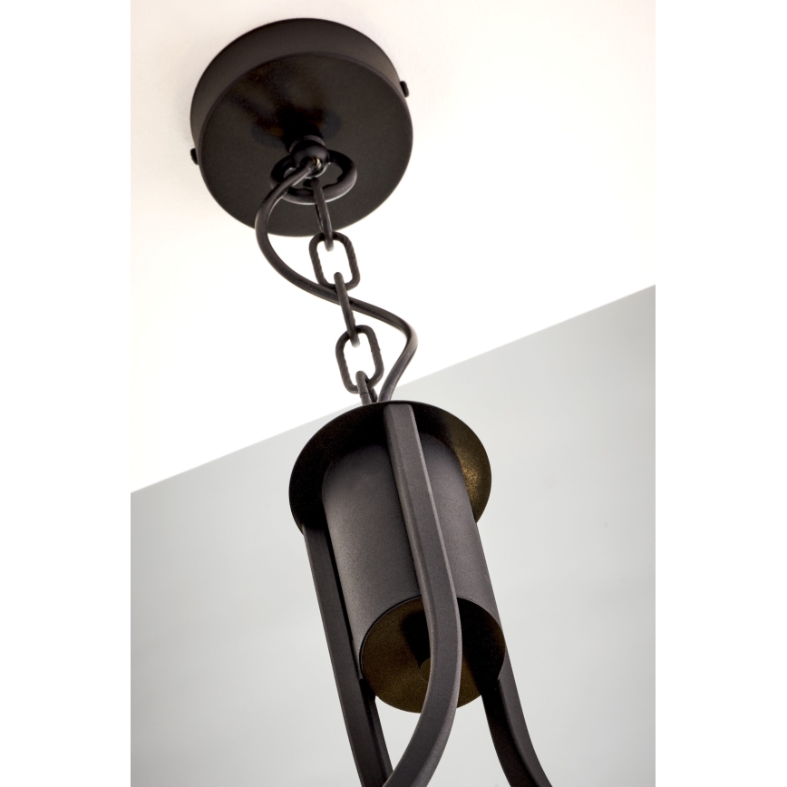 Jupiter 2103 - ARTHUR láncos csillár 3xE27/15W/230V fehér/fekete/márvány dekor