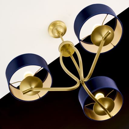 Jupiter 2113 - KASZMIR rúdra szerelhető csillár 3xE27/15W/230V kék/arany