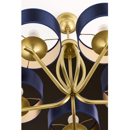 Jupiter 2114 - KASZMIR rudas csillár 5xE27/15W/230V kék/arany