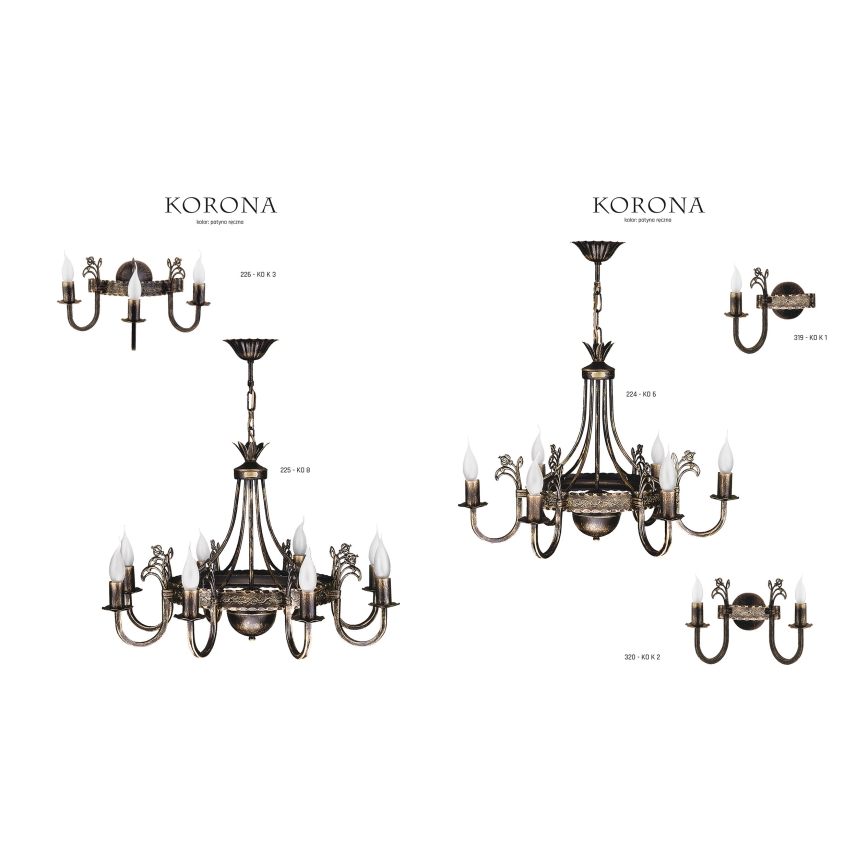 Jupiter 319 - KO K 1 - Fali lámpa KORONA 1xE14/40W/230V