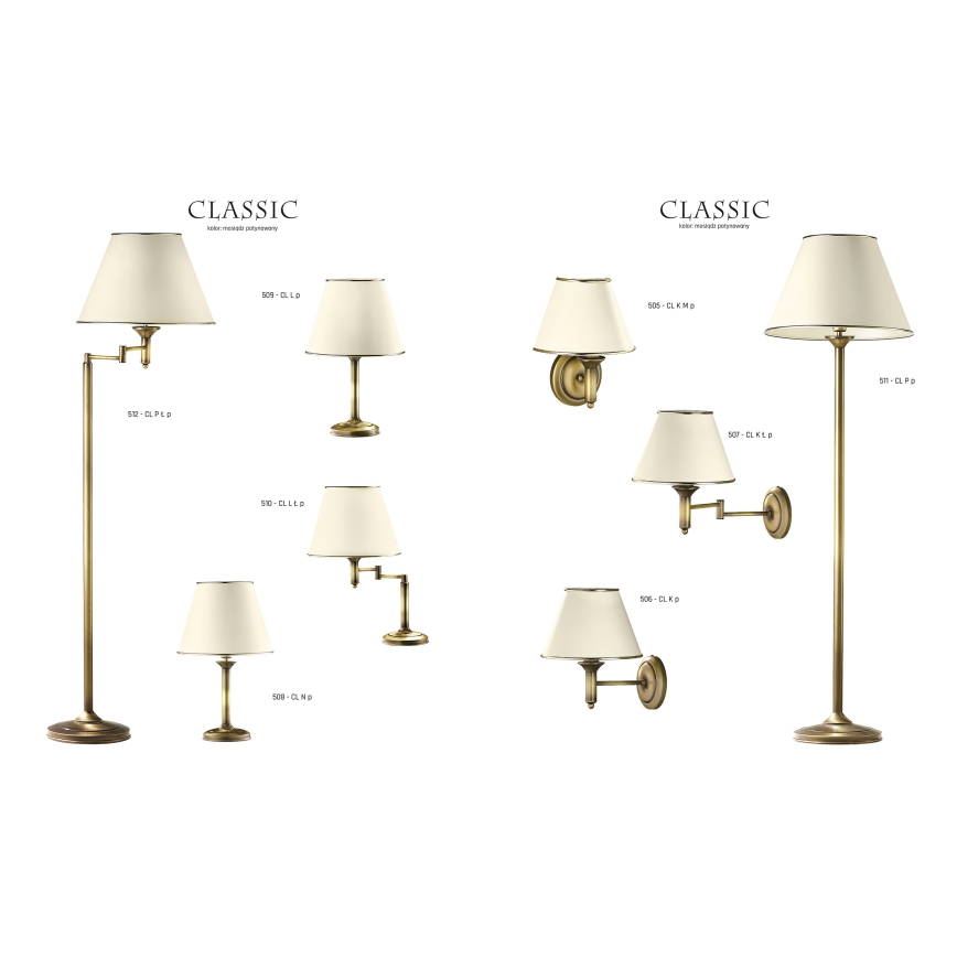 Jupiter 506 - CL K p - Fali lámpa CLASSIC E27/60W/230V