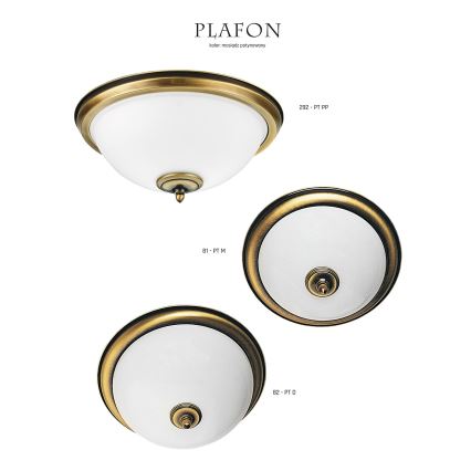 Jupiter 82 PTD - Mennyezeti lámpa PLAFON 2xE27/40W/230V Opál