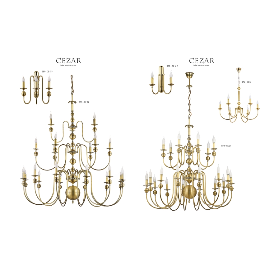 Jupiter 881-CEK3 - Fali lámpa CEZAR 3xE14/40W/230V