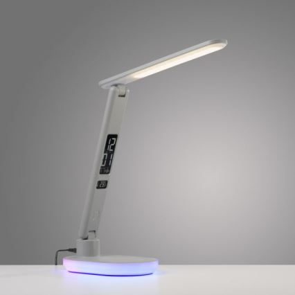 JUST LIGHT. 11018-16 - LED RGBW érintéssel dimmelhető asztali lámpa vezeték nélküli töltéssel TINA LED/4W/230V fehér