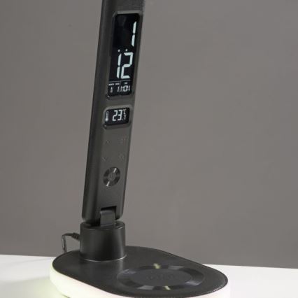 JUST LIGHT. 11018-18 - LED RGBW fényerőszabályozható érintésvezérlésű asztali lámpa vezeték nélküli töltéssel TINA LED/4W/230V fekete