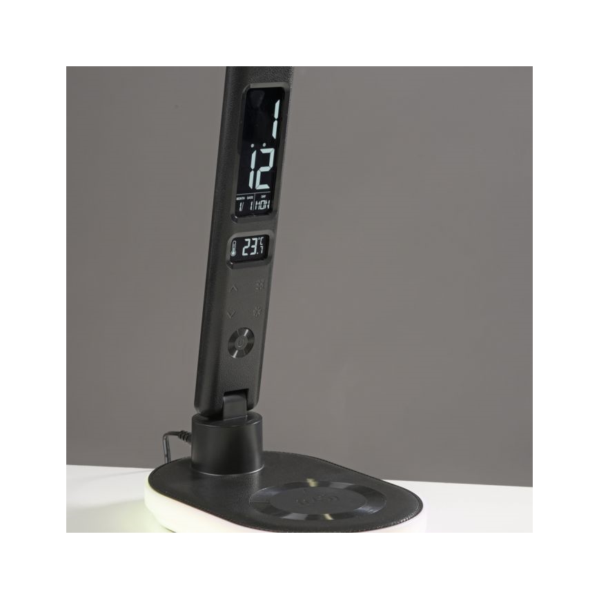 JUST LIGHT. 11018-18 - LED RGBW fényerőszabályozható érintésvezérlésű asztali lámpa vezeték nélküli töltéssel TINA LED/4W/230V fekete