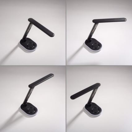 JUST LIGHT. 11018-18 - LED RGBW fényerőszabályozható érintésvezérlésű asztali lámpa vezeték nélküli töltéssel TINA LED/4W/230V fekete