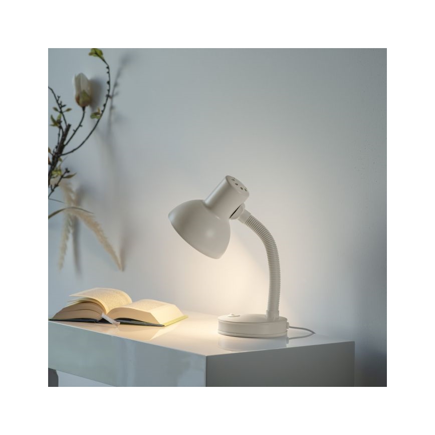 JUST LIGHT. 11080-16 - Rugalmas asztali lámpa FLEXI 1xE27/25W/230V fehér