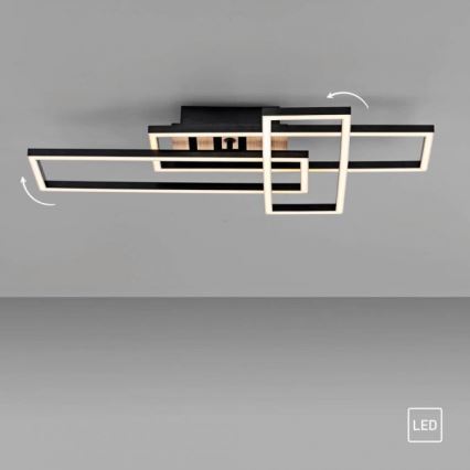 JUST LIGHT. 14051-79 - LED mennyezeti lámpa AKUSZTIKA LED/20,5W/230V tölgy/fekete