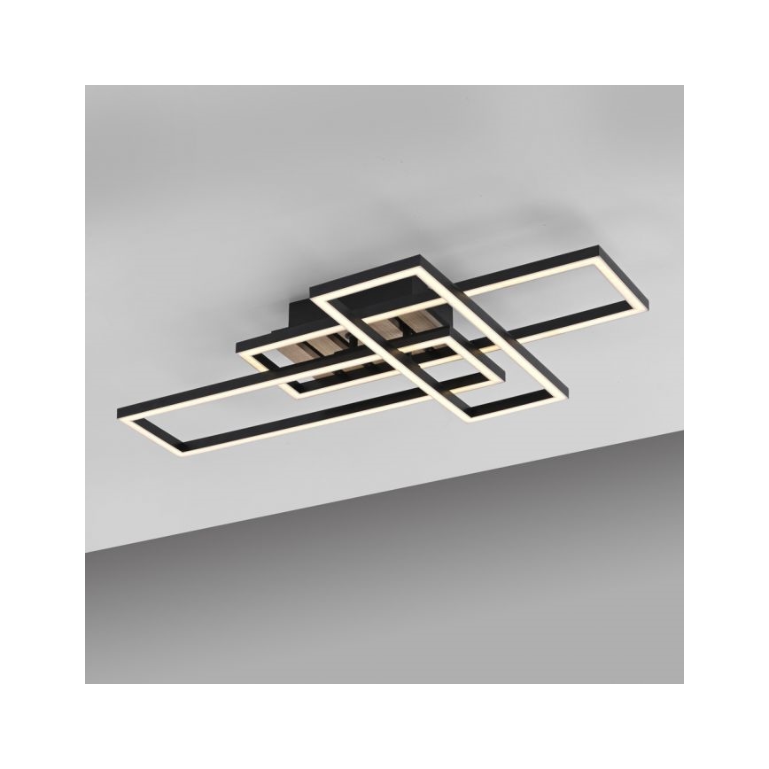 JUST LIGHT. 14051-79 - LED mennyezeti lámpa AKUSZTIKA LED/20,5W/230V tölgy/fekete