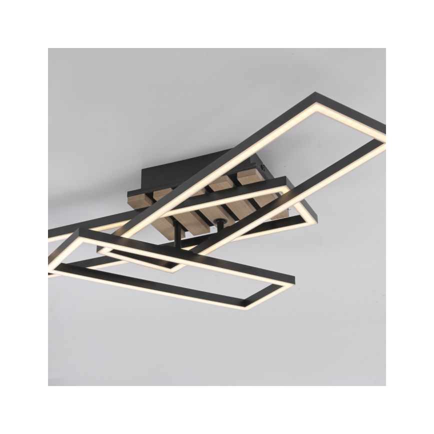 JUST LIGHT. 14051-79 - LED mennyezeti lámpa AKUSZTIKA LED/20,5W/230V tölgy/fekete