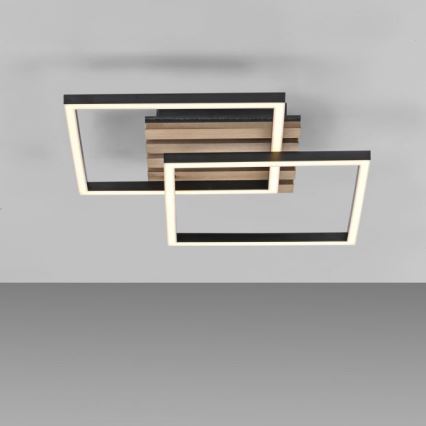 JUST LIGHT. 14053-79 - LED mennyezeti lámpatest AKUSTIKA LED/15W/230V tölgy/fekete