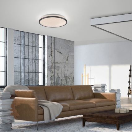 JUST LIGHT. 14293-18 - LED Dimmelhető mennyezeti lámpa KYLE LED/10W/230V átm. 28 cm fekete