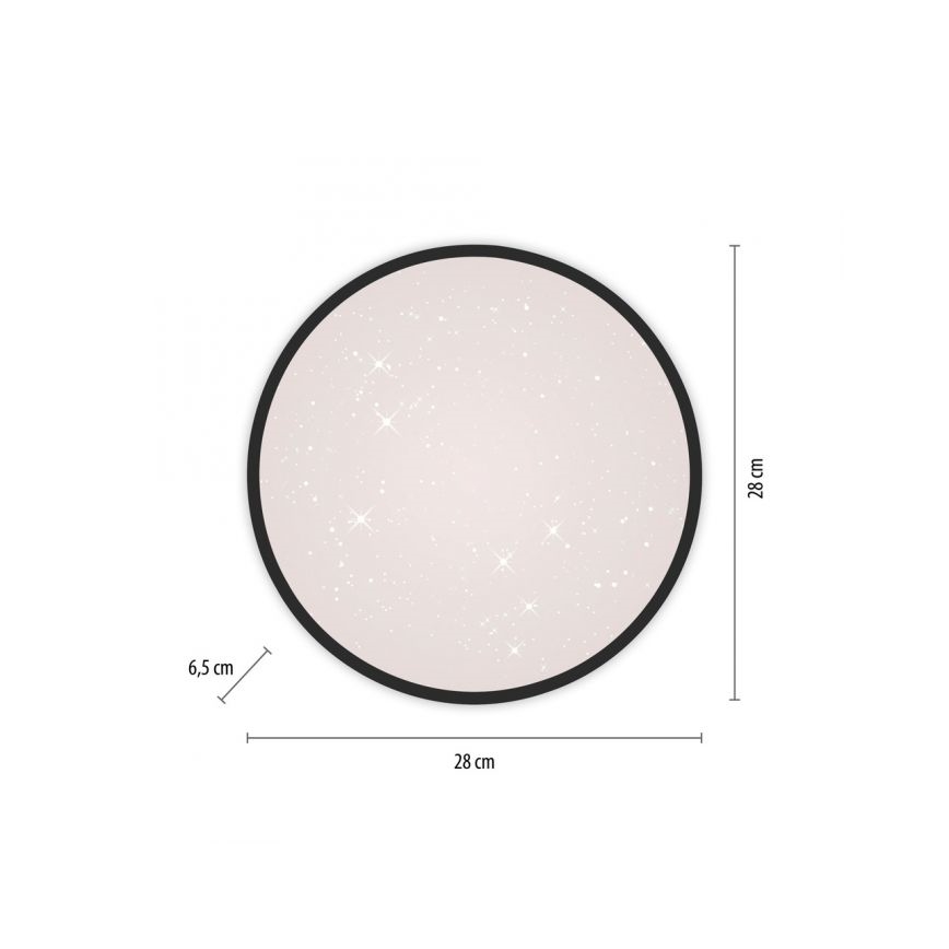 JUST LIGHT. 14293-18 - LED Dimmelhető mennyezeti lámpa KYLE LED/10W/230V átm. 28 cm fekete
