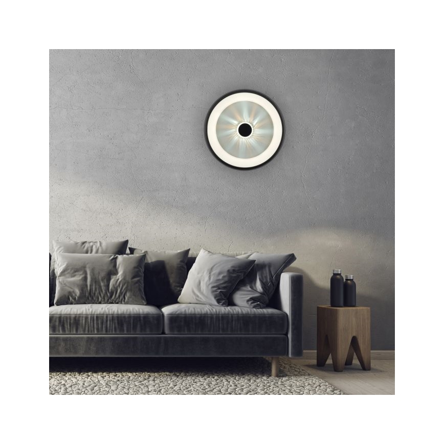 JUST LIGHT. 14384-18 - LED Dimmelhető mennyezeti lámpa VERTIGO LED/29W/230V 2700-5000K fekete + távirányítás