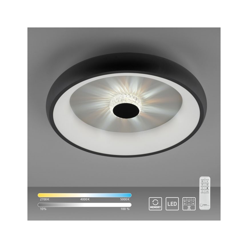JUST LIGHT. 14384-18 - LED Dimmelhető mennyezeti lámpa VERTIGO LED/29W/230V 2700-5000K fekete + távirányítás