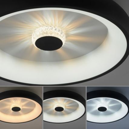 JUST LIGHT. 14384-18 - LED Dimmelhető mennyezeti lámpa VERTIGO LED/29W/230V 2700-5000K fekete + távirányítás