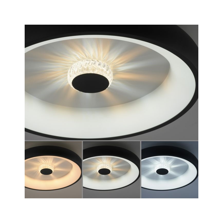 JUST LIGHT. 14384-18 - LED Dimmelhető mennyezeti lámpa VERTIGO LED/29W/230V 2700-5000K fekete + távirányítás