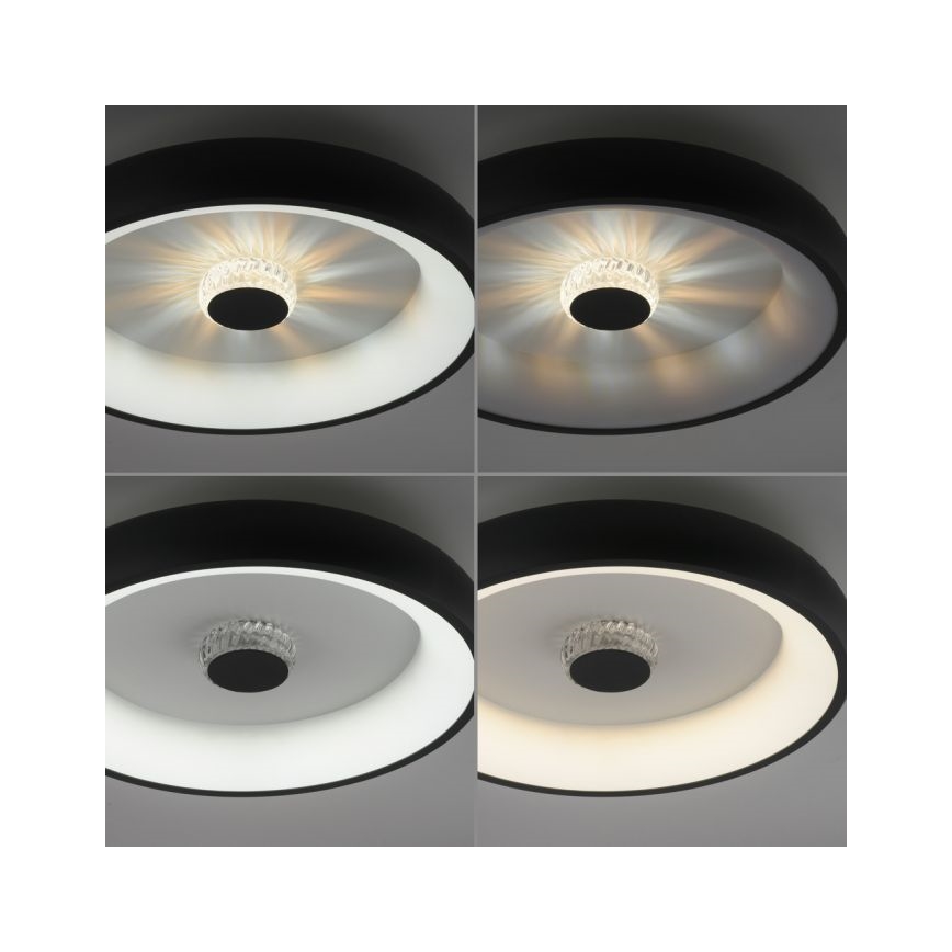 JUST LIGHT. 14384-18 - LED Dimmelhető mennyezeti lámpa VERTIGO LED/29W/230V 2700-5000K fekete + távirányítás
