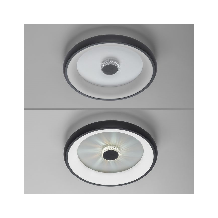 JUST LIGHT. 14384-18 - LED Dimmelhető mennyezeti lámpa VERTIGO LED/29W/230V 2700-5000K fekete + távirányítás