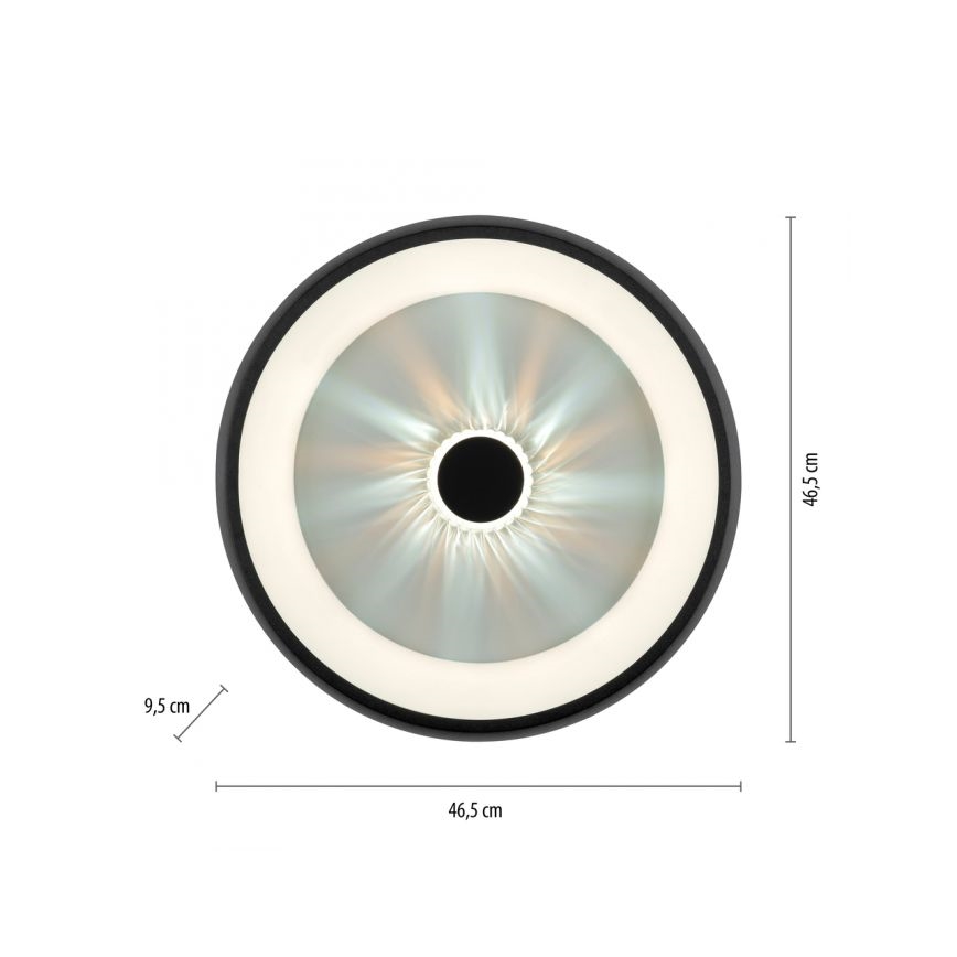 JUST LIGHT. 14384-18 - LED Dimmelhető mennyezeti lámpa VERTIGO LED/29W/230V 2700-5000K fekete + távirányítás