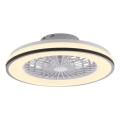 JUST LIGHT. 14447-18 - LED RGBW dimmelhető mennyezeti ventilátor világítással LENO LED/44W/230V 3000-6500K átmérő 48,6 cm fehér + távirányító